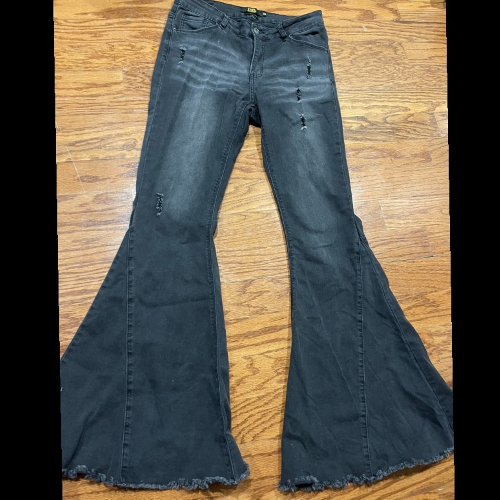 black bell bottoms!